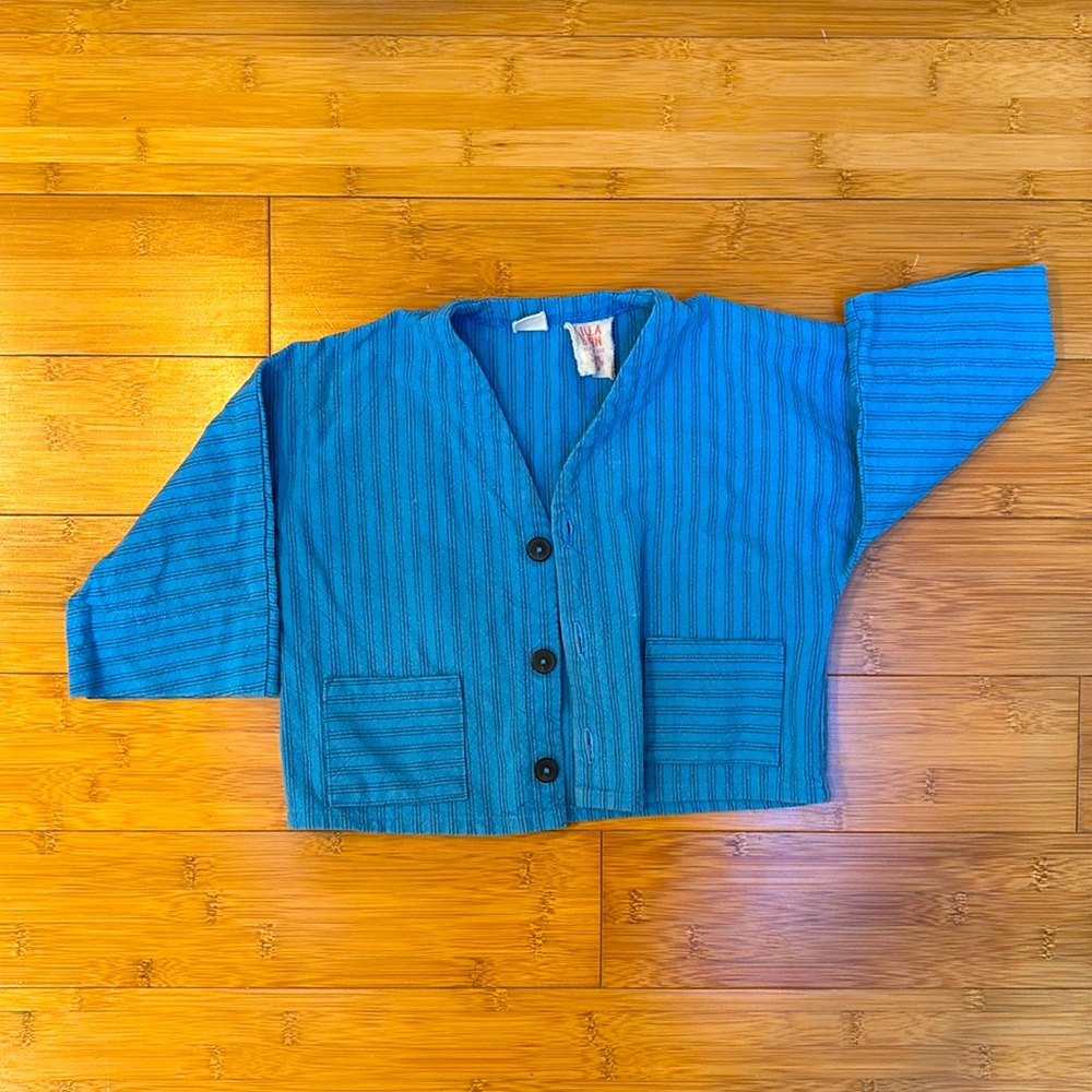 Handmade Boutique Blue Toddler Jacket, size 2T